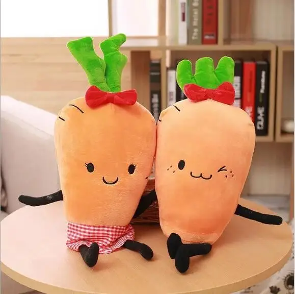 50cm Cute carrot pillow cushions vegetable plush toys Couple dolls high