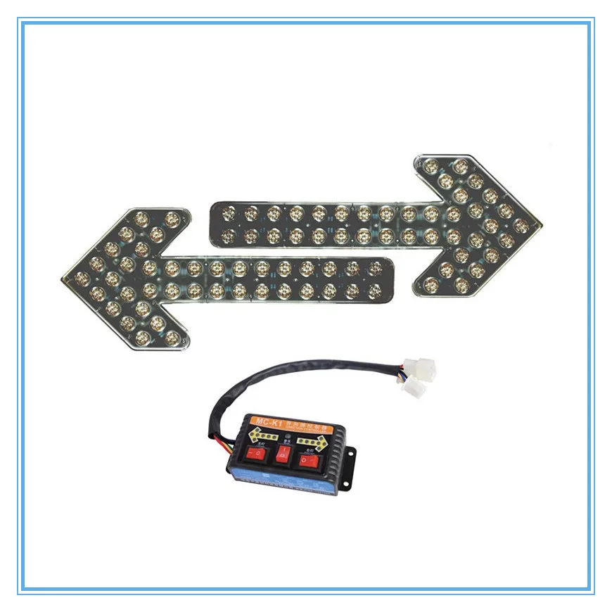 

Amber 400 LED arrow traffic light with reflector inside for high way 24volts 12volts