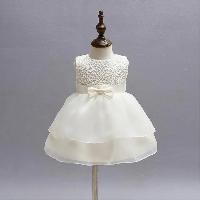 Vintage White Baby Wedding Dress 2016 Summer 1 Year Vintage White Baby Wedding Dress 2016 Summer 1 Year Birthday Flower Lace Toddler