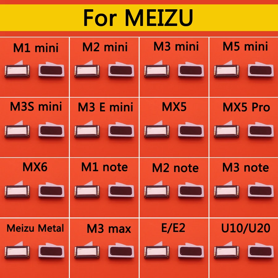 2x Динамик для наушников Динамик для MEIZU M1 M2 M3 M5 M3E M3S mini/MX5 MX5 Pro/M6X/M1 M2 M3 Note/E E2 M3 Макс металлическая U10 U20