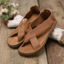 Tayunxing handmade genuine leather classic men sandals all cow leather casual comfort breathable 188-5 2018 genuine cow leather men