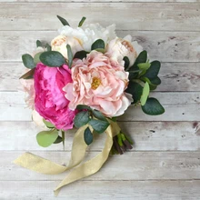 Розовые реальные цветы пионы букеты для свадьбы пионы Свадебные букеты Свадебные украшения