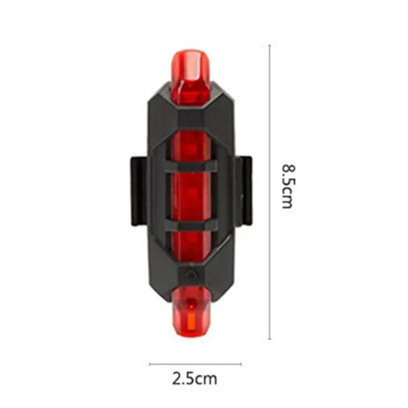 

OPP bag black shell red light New bicycle light USB charging LED waterproof super bright tail light