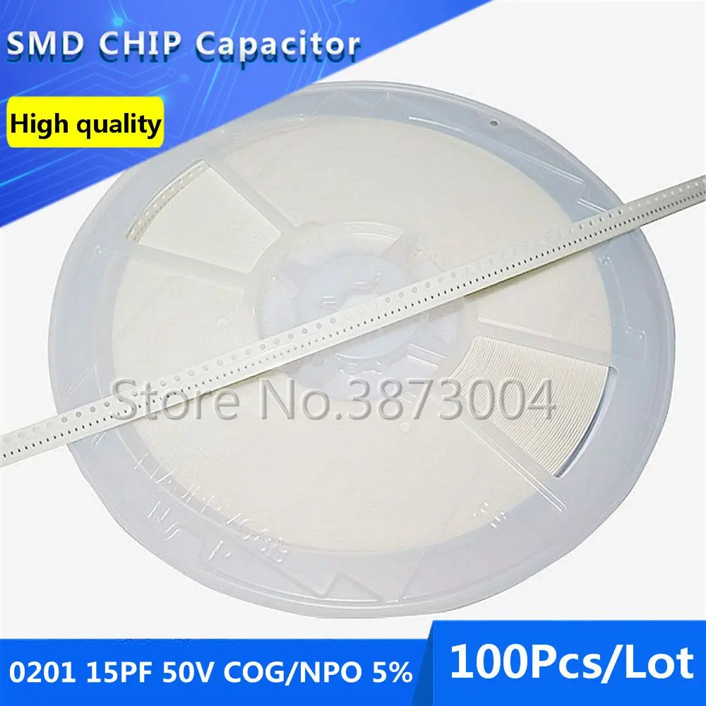 100pcs 0201 15PF 50V COG/NPO 5% Thick Film Chip Multilayer Ceramic Capacitor | Обустройство дома
