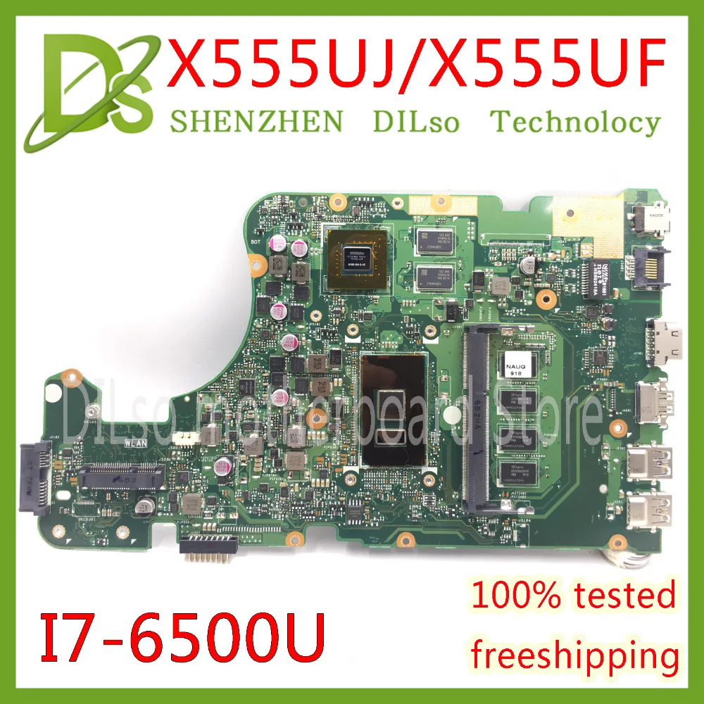 Cena KEFU X555UJ płyta główna do Asusa X555UF X555UJ F555U X555UB X555UQ I7 6500U 4G RAM płyta główna płyta główna laptopa cpu tetsted pracy 100%