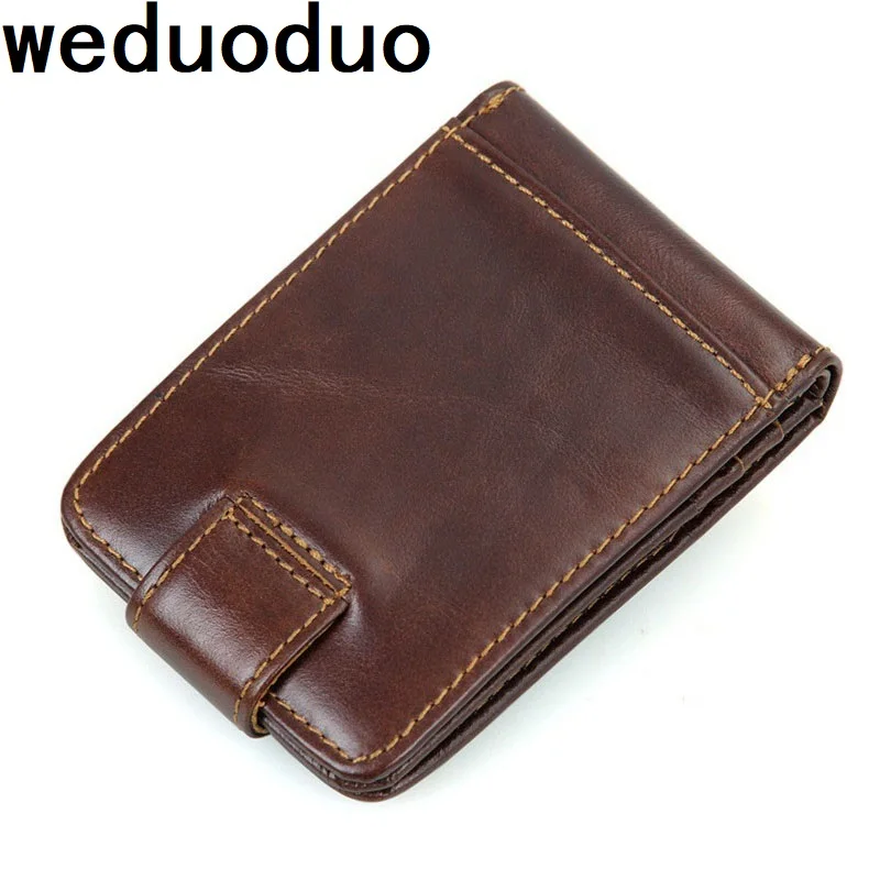 Визитница Weduoduo из натуральной кожи модный мужской держатель для кредитных карт
