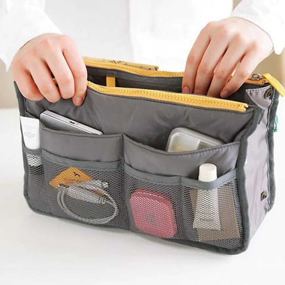 

2019 HOT 7 color Women Cosmetic Bag Organizer Bag In Bags Double Zipper Portable Multifunctional Travel Pockets Makeup Bag#5$