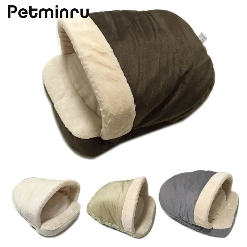 

Petminru Autumn Winter Warm Dog House Pet Beds Soft Nest Dogs Kennel Cat Sleeping Bag