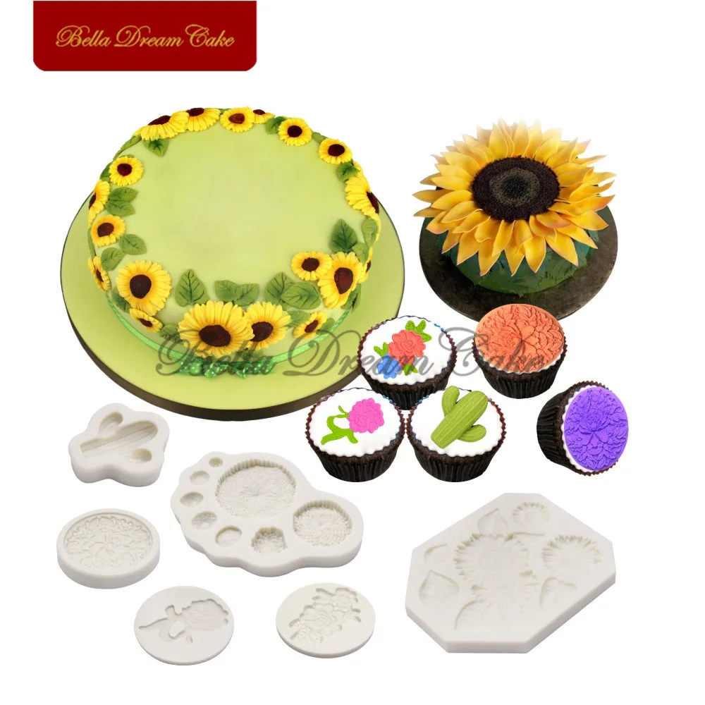 

Daisy Flower Core Cactus Plant Silicone Mold 3D Soap DIY Fondant Chocolate Molds Sugarcraft Mould Cake Decorating Tools Bakeware