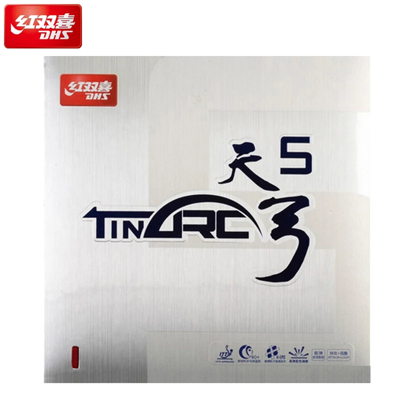 

Genuine DHS TinArc 5 table tennis rubber racket Pips-in Ping Pong racket Rubber With high elastic Sponge LOOP CONTROL