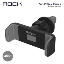 Rock flexible Car mobile cell phone Holder Air Vent mount stand holder for iphone 5 5s 6 6s plus Xiaomi Meizu Samsung 360 Rotate