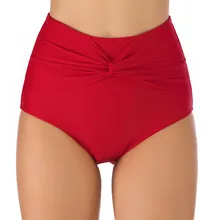 Женский купальный костюм, бикини,, женское нижнее белье, высокая талия, купальные трусики, одноцветные, с узким крестиком, женские купальные штаны