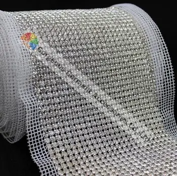 

1yard 24 lines rhinestone Cake mesh trim Crystal Ribbon Banding SS18 SS19 SS20 stones Gold Silver Set DIY Wedding Accessories