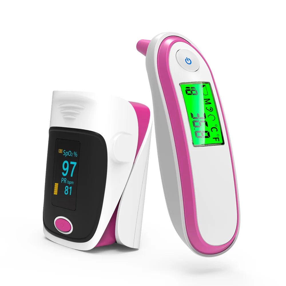 Yongrow Medical health Care Infrared Thermometer Baby Adult Ear oximeter Fingertip SPO2 Pulse De Pu