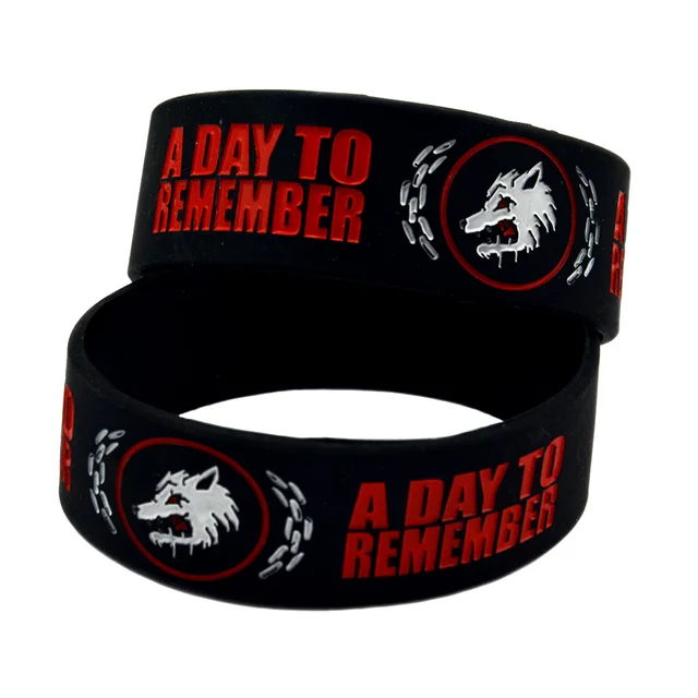 Onebandahouse 25pcs Lot Rock Band A Day To Remember Silicone Onebandahouse 25pcs Lot Rock Band A Day To Remember Silicone Wristband 1 Inch Wide Bracelet