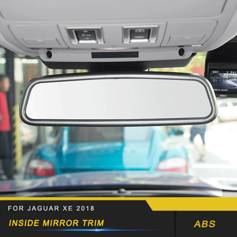 

Auto Car-styling Inside Rearview mirror trim Stickers Covers Interior Accessories For Jaguar XE 2018