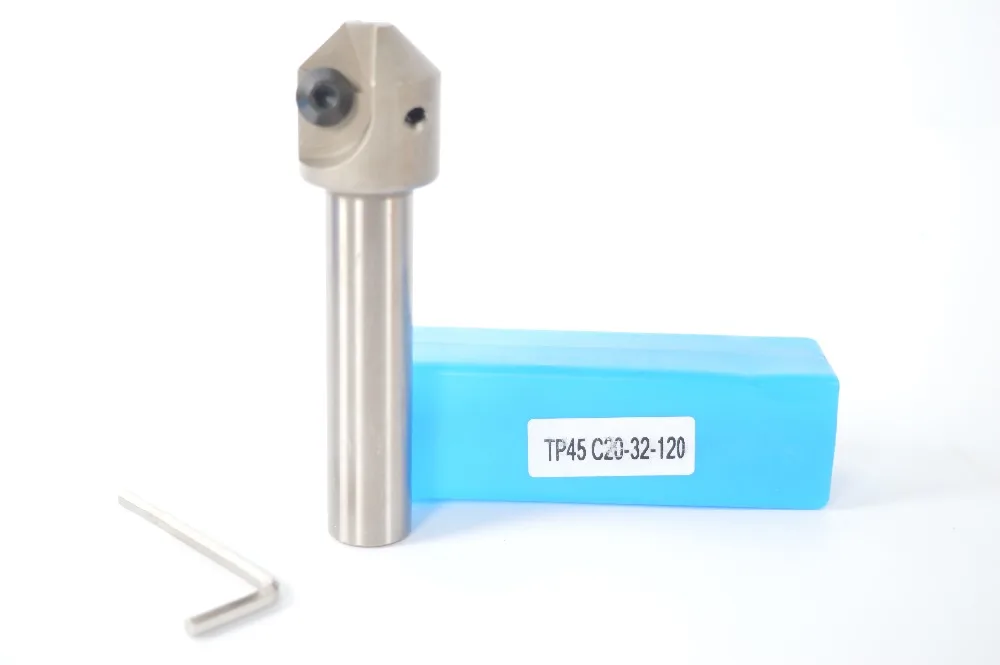 

45 degree 12mm-32mm cnc Chamfering drill tool holder TP45 C20-32-120 for TC TPKN 1603