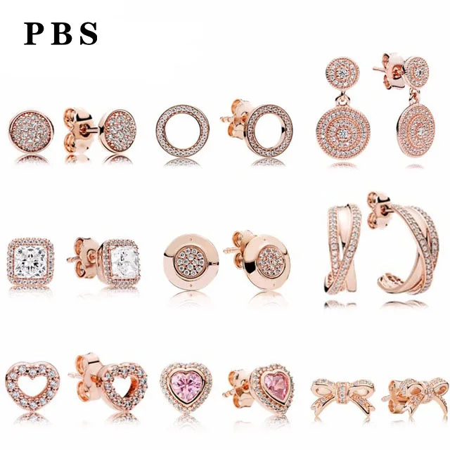 

PBS 100%925 sterling silver Original Copy High Quality 1:1 Ear Stud Logo Gift Preferred Free Package Manufacturers Wholesale
