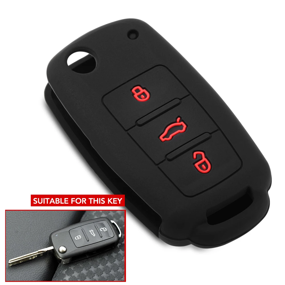 

Hot Silicone Car Key Cover Case Shell Fob For VW Golf Bora Jetta POLO GOLF Passat Skoda Octavia A5 Fabia SEAT Ibiza Leon