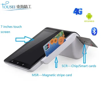 

Handheld mobile pos terminal 7003 with android tablet and comply with EMV card reader