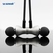 Sowak Metal Earplus Earphone Headphones stereo Wireless Bluetooth 4.1 IPX4 Waterproof noise cancelling high quality