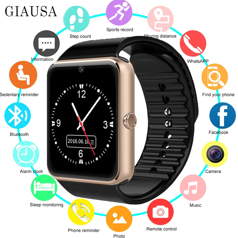 Smart Watch GT08 Children Men Women Kids Phone SIM Card Camera Clock Bluetooth Smartwatch Connect Android IOS PK Q18 | Электроника