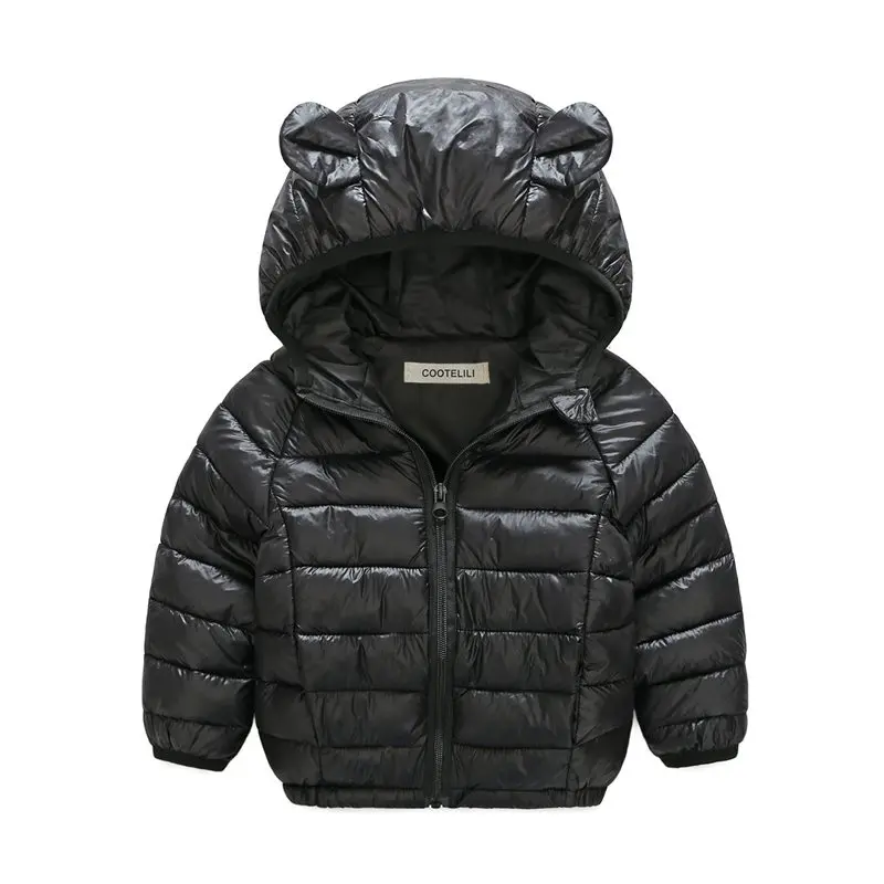 COOTELILI 70-120cm Cute Bear Ear Winter Jackets Girls Baby Coat Outerwear Thicken Hooded Winter Children Boys Girls Clothes  (8)
