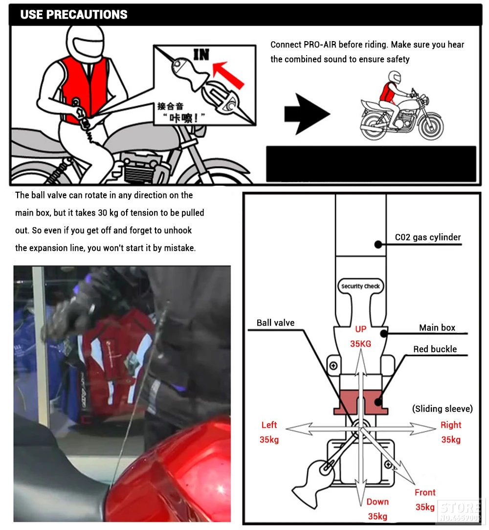 Duhan motocicleta airbag colete cilindro motocicleta jaqueta