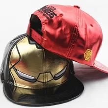 Мстители, Железный человек, Tony Stark, 2 стиля, для детей и взрослых, размеры, крутые, ПУ, бейсбольные кепки, мультфильм, шапки хип-хоп, повседневная, косплей, подарок для веера