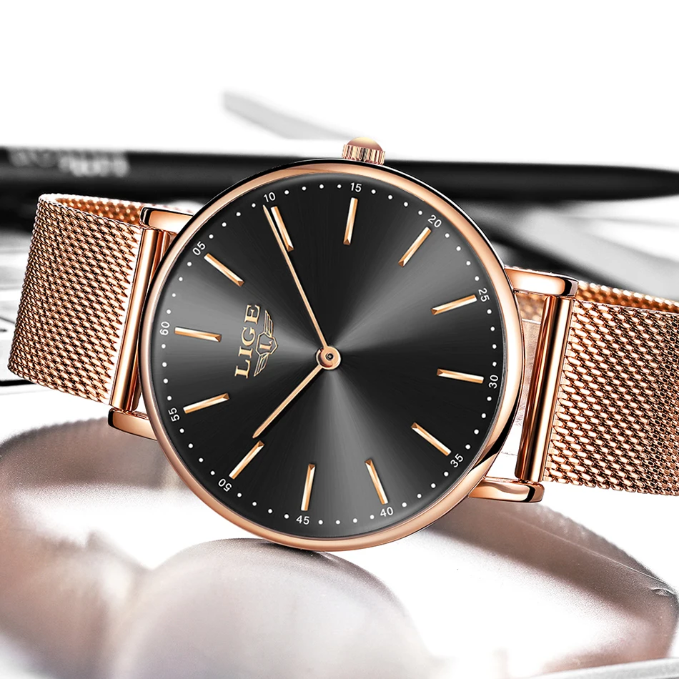 Relogio Masculino LIGE новые мужские s часы лучший бренд класса люкс модные ультра тонкие кварцевые часы бизнес водонепроницаемый подарок золотые часы для мужчин