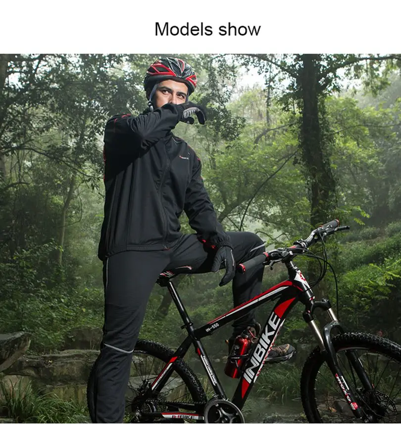 INBIKE, зимняя мужская куртка для велоспорта, ветрозащитная куртка с длинными рукавами для бега, одежда для альпинизма, теплая одежда для горного велосипеда