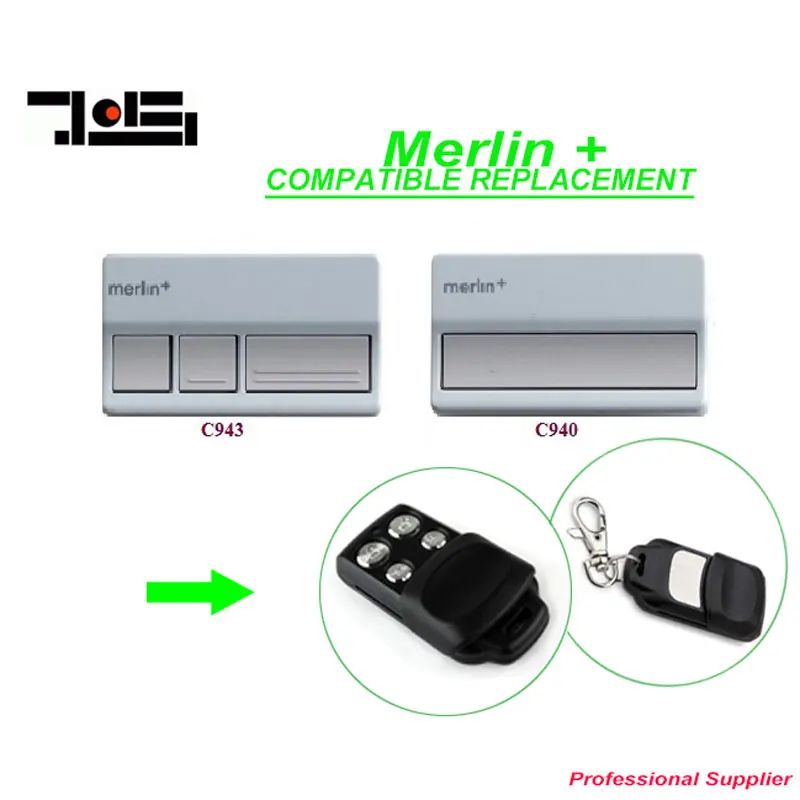 

Hot! Merlin C945 C943 C940 Merlin CM842 CM844 CM128 garage door replacement remote control free shipping