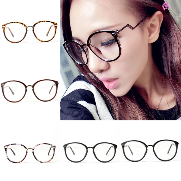 

NEW Women Unisex Retro Round Nerd Glasses Curving Earstems Semi Metal Frame Spectacles Oculos L2