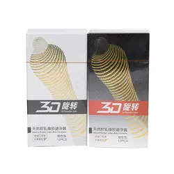 12 шт. 3D rotatingthread стимулирования презервативы из натурального латекса Ультратонкий презерватив секс-игрушки для Для мужчин контрацепции