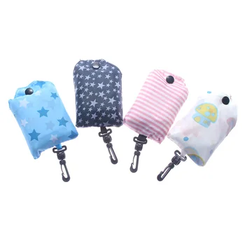 

New Folding Basket Storage Handbag Tote Shopping Bag Reusable Pouch Handy Travel Tote Reusable Food Bags