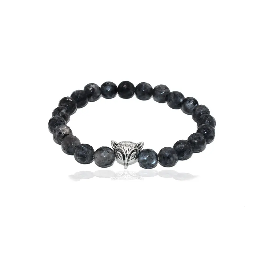 

Flashstone animal head Black Volcanic Lava Stone Tiger Eye 8mm Beaded bracelet For Men women Fashion personality Jewelry