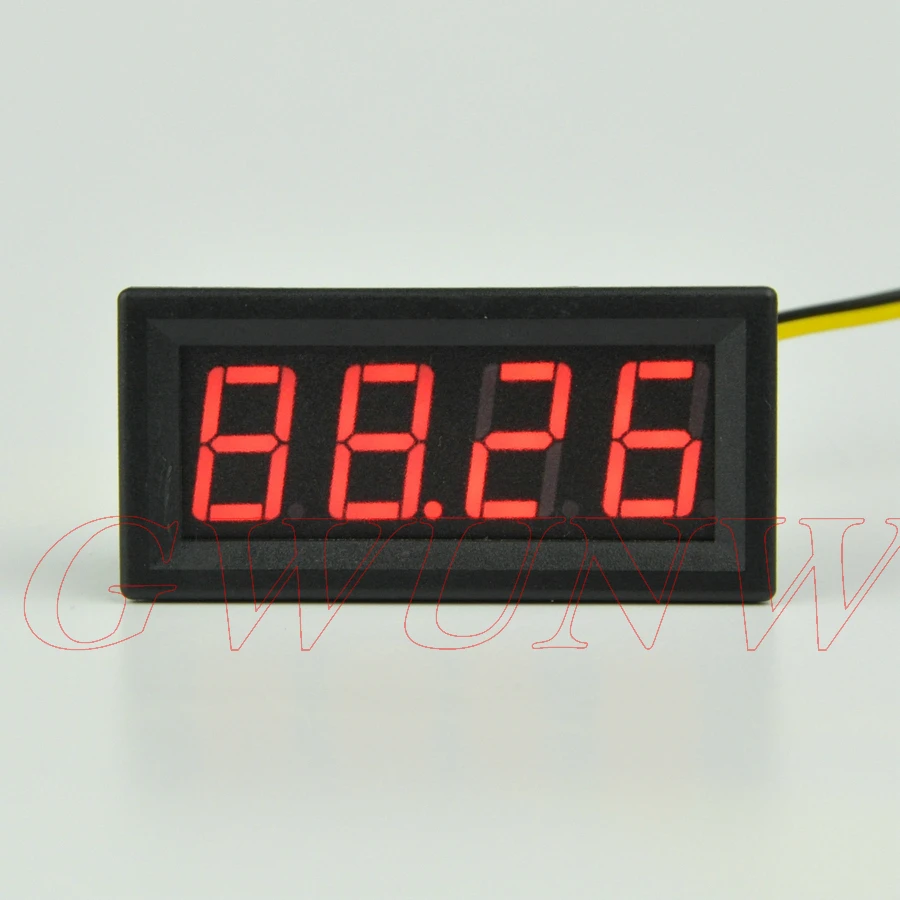 GWUNW BY456V DC 0 99 V (100V) 4 битный Цифровой вольтметр панельный измеритель красный синий