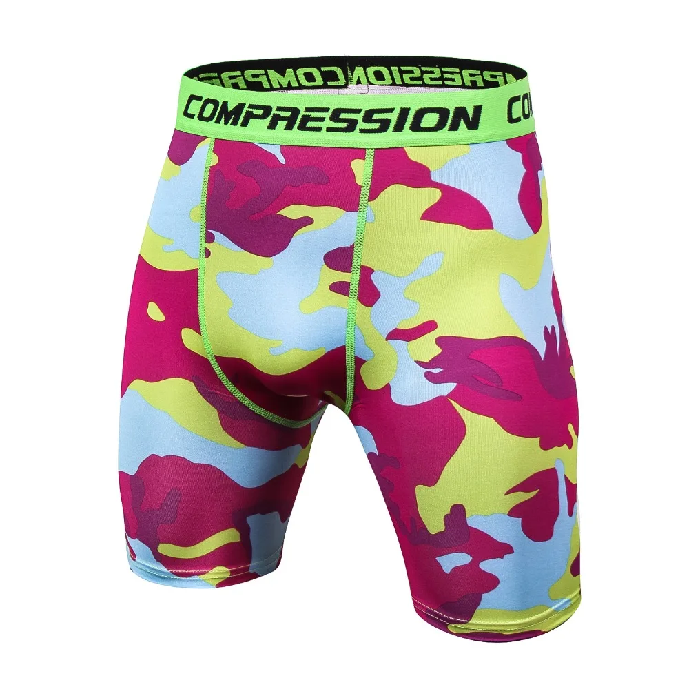 

Mens 3D printing Compression Shorts Summer Camouflage Bermuda Shorts Fitness Men Cossfit Bodybuilding Tights Camo Fitness Shorts