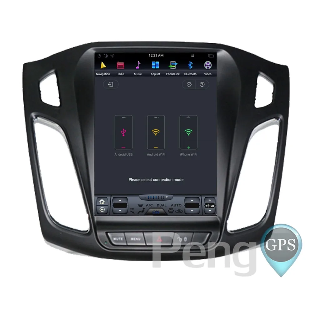 Excellent 10.4" 64G Android 7.1 IPS Screen Car GPS Navigation DVD Player for Ford Focus 2012 2013 2014 2015 2016 2017 Tesla Style Headunit 5