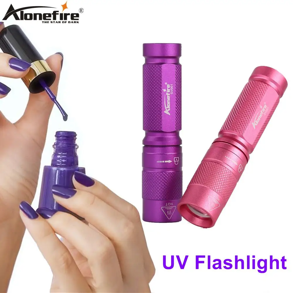 AloneFire SV001 365nm LED UV Light Flashlight Torch lamp UV Curing