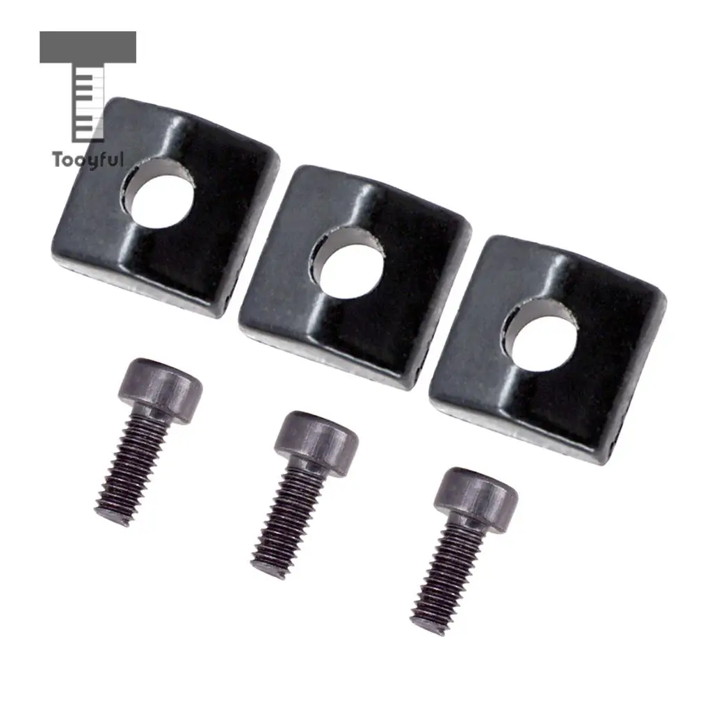 Tooyful 3pcs Guitar Locking Nut Clamp&Screws for Tremolo Bridge Parts