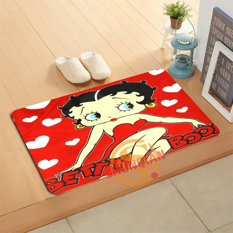 Изготовленный на заказ коврик для ванной Betty Boop коврик для ног домашний декор коврики для ванной двери коврик для пола A320#12