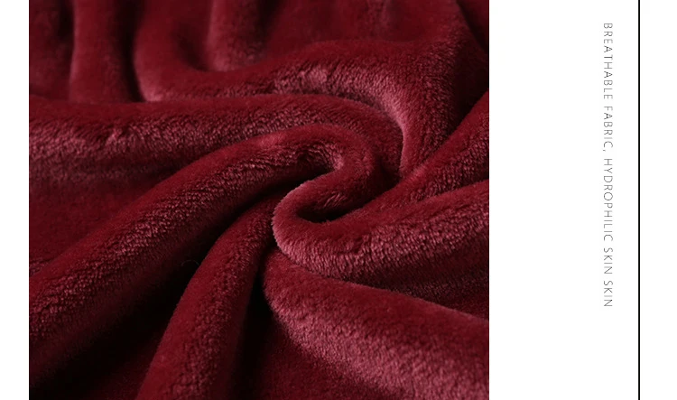 Queenral Man And Woman Robe Winter Long Bathrobe Warm Flannel Satin Male And Female Robes Sleepwear Sexy Pajamas Nightgown    4