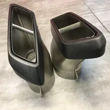 18CM Carbon Fiber Exhaust Muffler Tips Pipe AK Style For Benz A C E GL CLS W222 C217 R231 W205 W212 W176 C117 W218 X166 C292