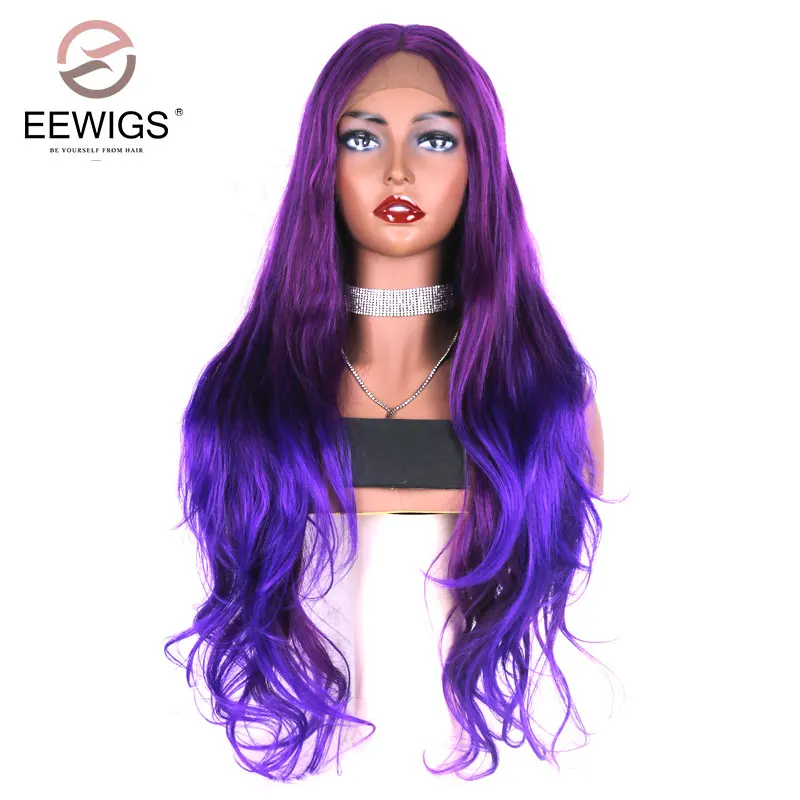 

EEWIGS Straight Synthetic Lace Front Wig 180% Density Cosplay Wig Glueless Heat Resistant Fiber Hair Wigs For Black Women