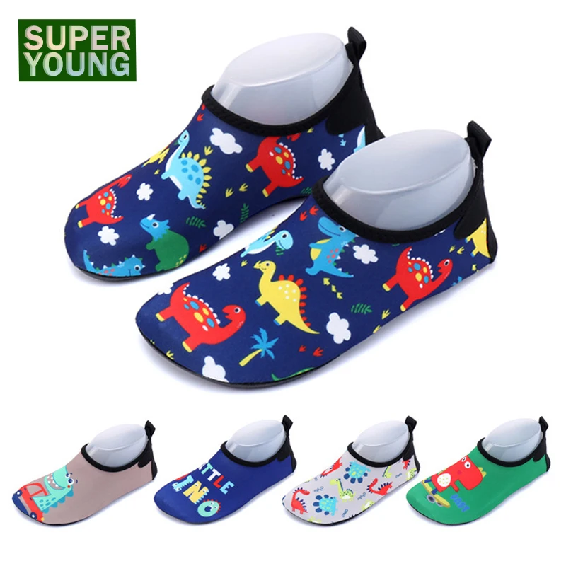 

Children Cartoon Dinosaur Water Sports Barefoot Slipper Kids Fishing Sneakers Girl Swimming Beach Sandals Boy Outdoor Aqua Shoes