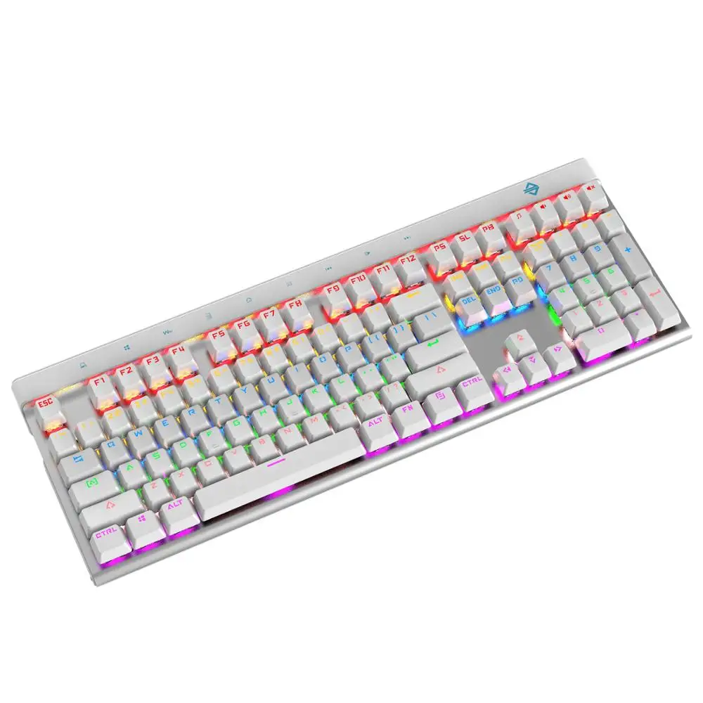 Ajazz AK500 Проводная Механическая игровая клавиатура 108 клавиш с подсветкой ноутбук