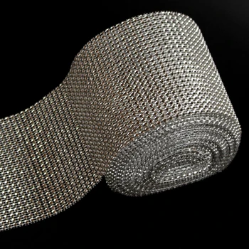 

10 yard/roll Crystal Ribbons Mesh Trim Bling Diamond Wrap Cake Roll tulle Party Wedding Decoration CF