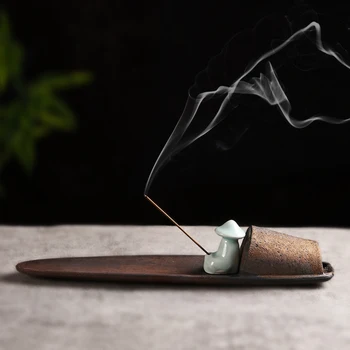 

Creative ceramics Fragrant Scent Incense Sleeping point dispenser Taixiang Road Sandalwood tray Household Buddha Vaporizer