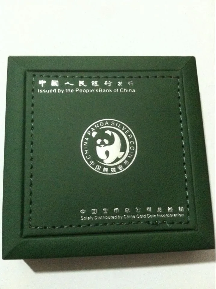 Китай серебряный панда монеты оригинальная коробка подарок